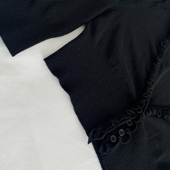 Women's black crop cardigan - Picture 2 of 3